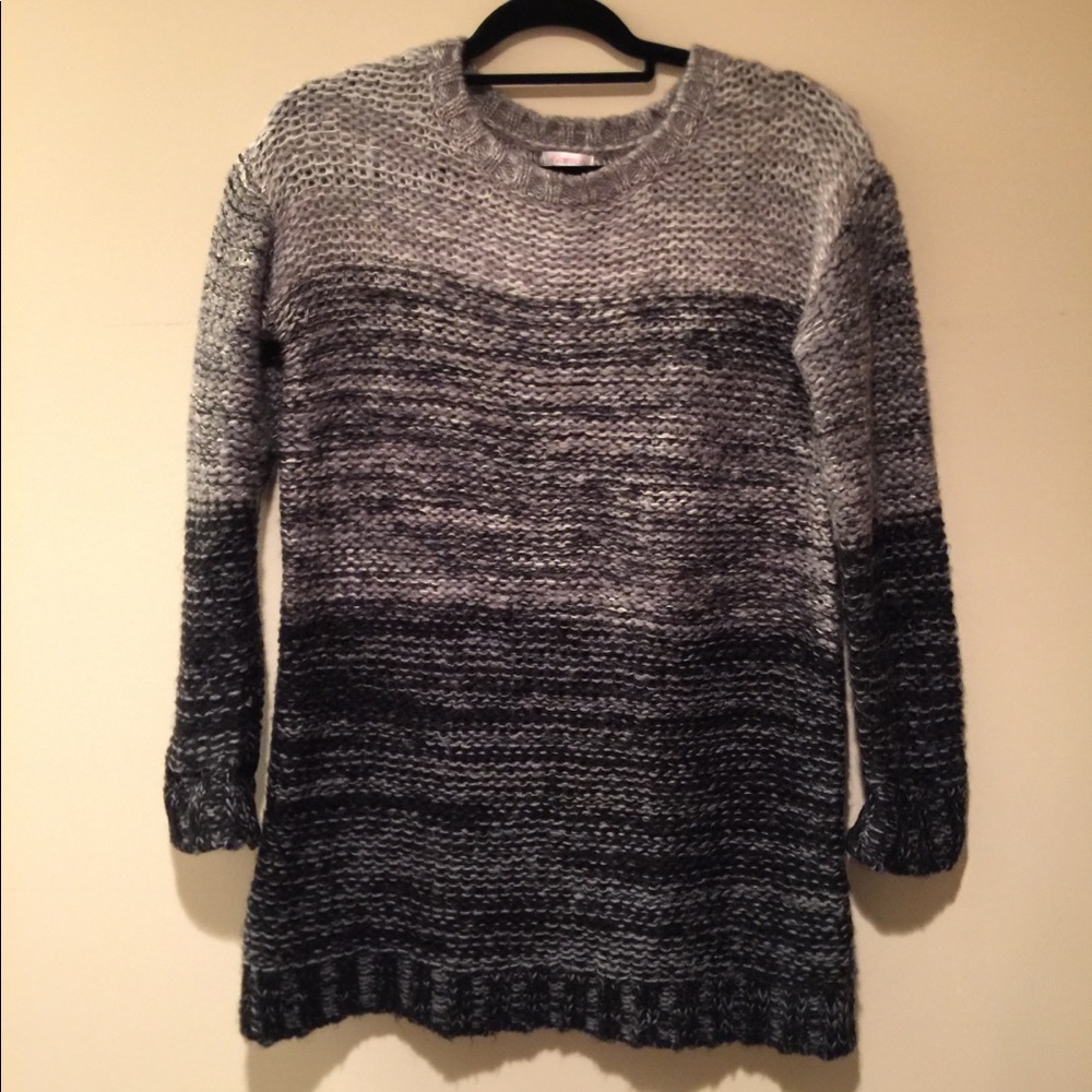Gray/Black Tunic Sweater